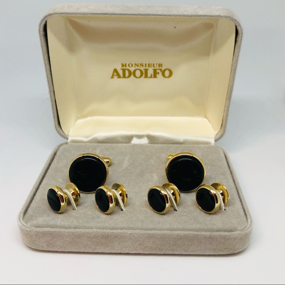 Adolfo Cuff Links and Shirt Studs Set